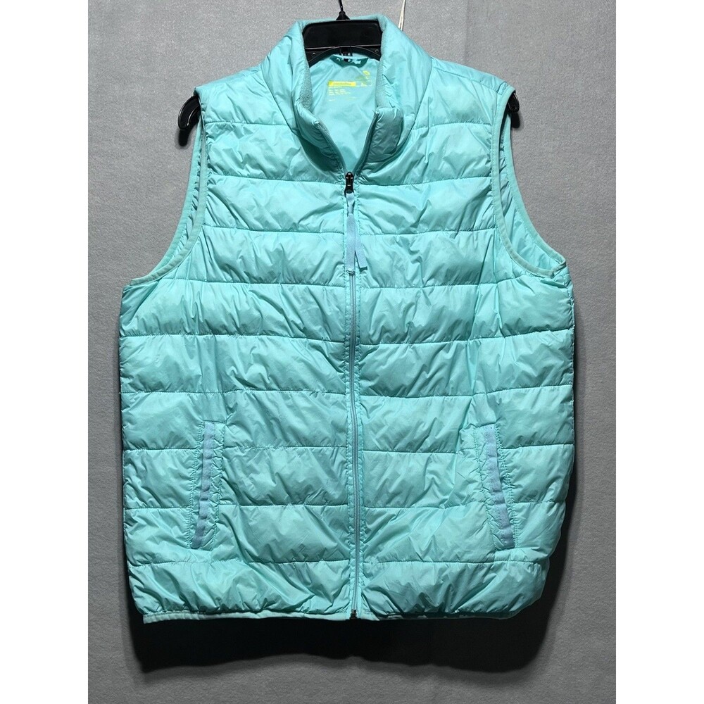 Xersion Women’s XL Aqua Packable Quilted Puffer Vest Full Zip Lightweight